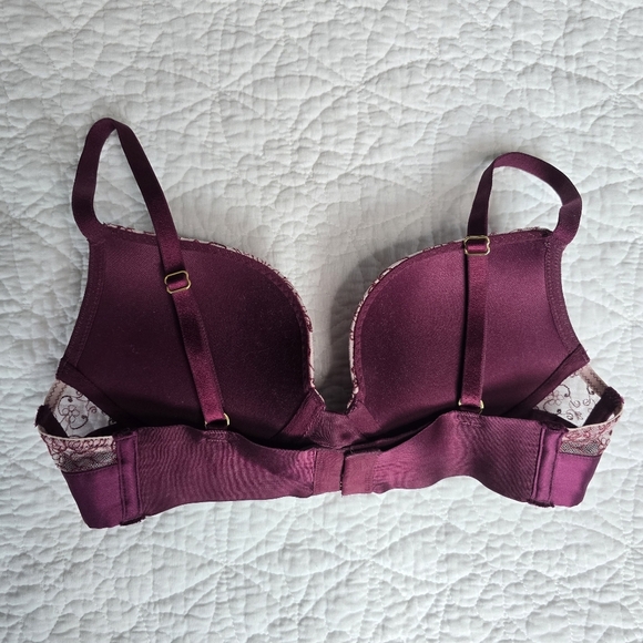 Victoria's Secret Very Sexy Push-up Bra - Burgundy Maroon 32B - Picture 8 of 14